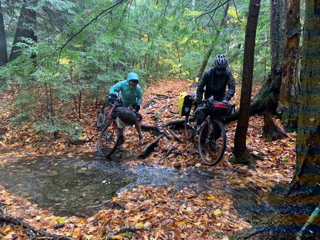 Stream crossing with bikes