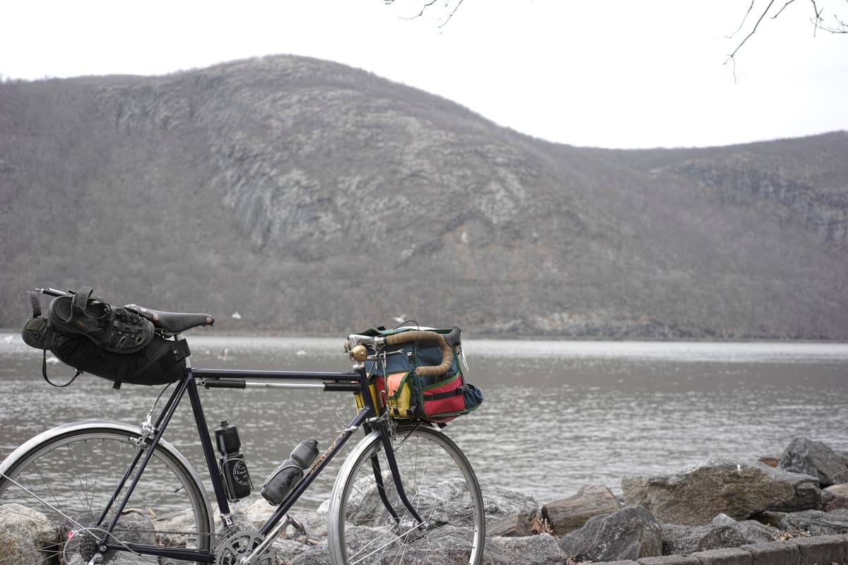 At the Cold Spring waterfront, with Storm King in the background