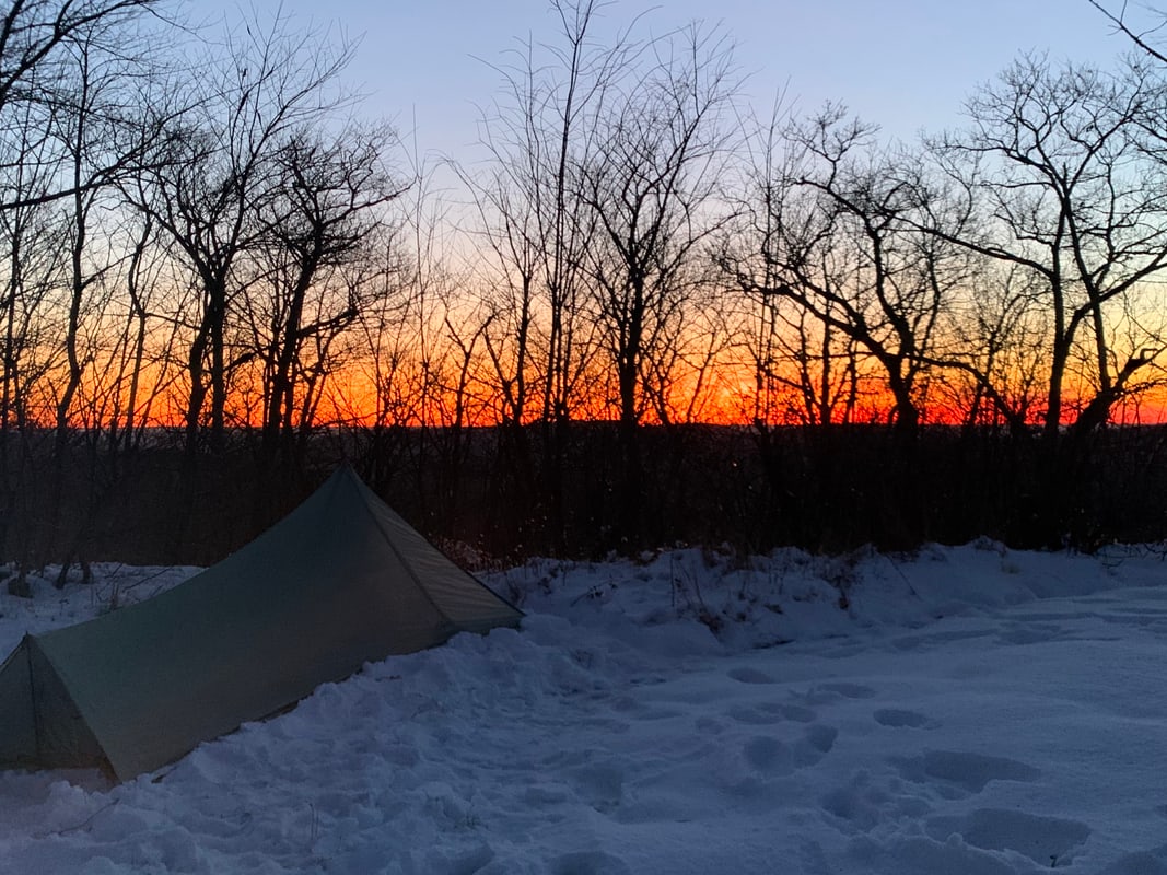 Tent in the snow