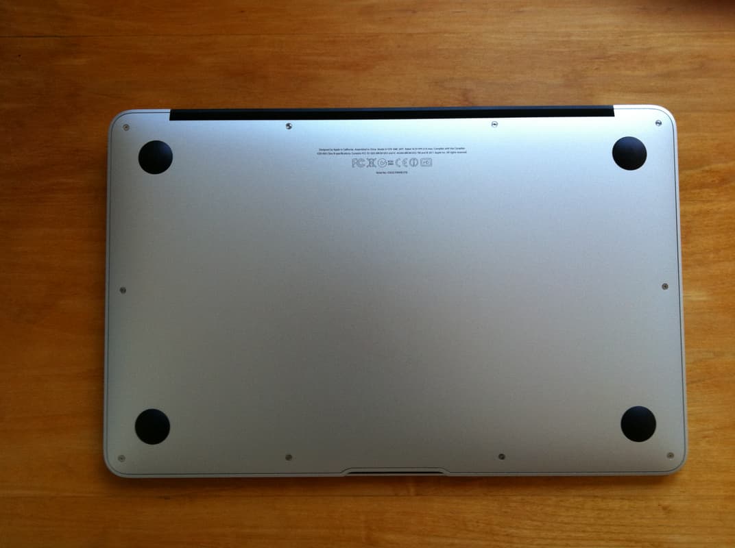 Underside of MacBook Air